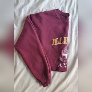 Embroidered Alpha Chi Omega Cropped Sweatshirt